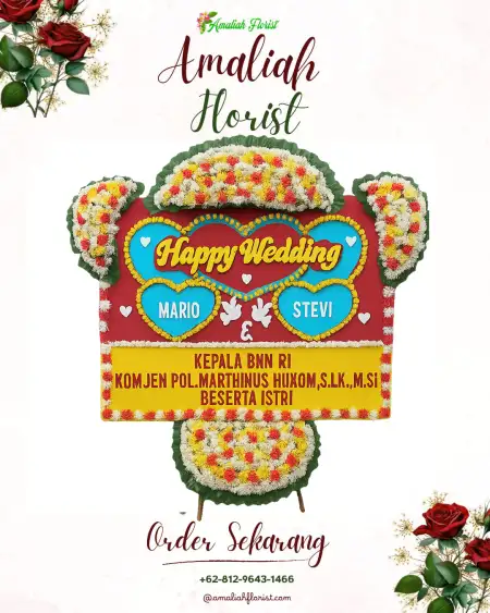 Papan Bunga Pernikahan Sumorame